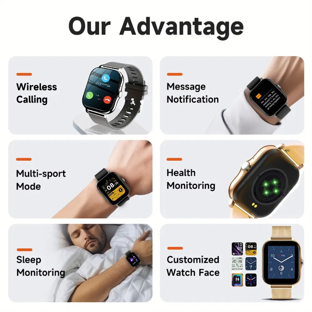 New SmartWatch 1.44" Color Screen BT Call Custom Dial