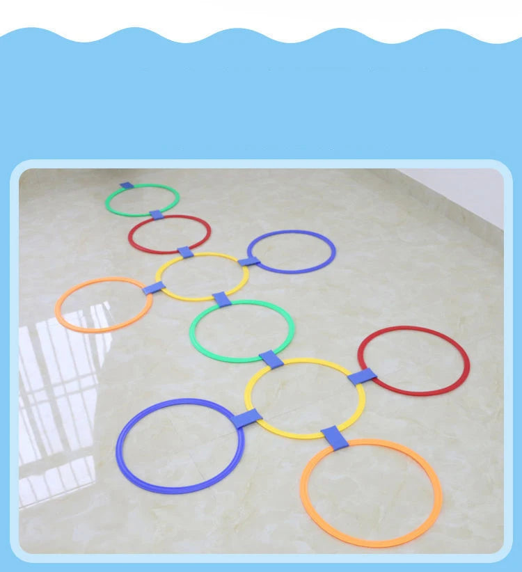 Kids Hopscotch Ring Outdoor Sports Backyard Play Toy