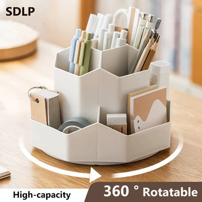 360° Rotatable Pen Holder Large Capacity Desk Organizer