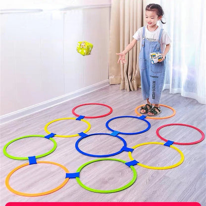 Kids Hopscotch Ring Outdoor Sports Backyard Play Toy