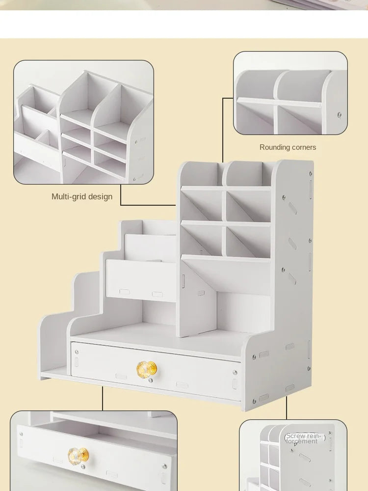 Multi-Functional Cute Pen Holder 10-Slot Desk Organizer