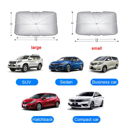 Car Sunshade Umbrella Windshield UV Protection Parasol