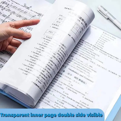 A4 Large Capacity Transparent Folder Clear Book