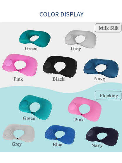 Inflatable Neck Air Pillow Press Folding Travel Pillow