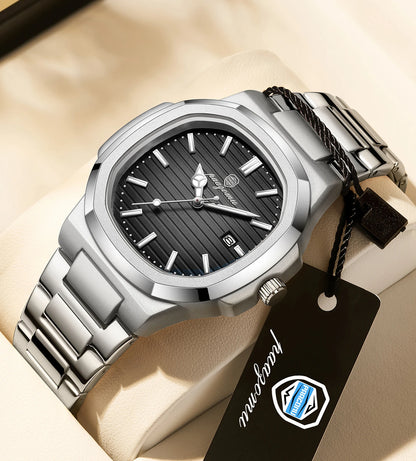 Men’s Water Diamond Luxury Night Glow Double Calendar Quartz Watch