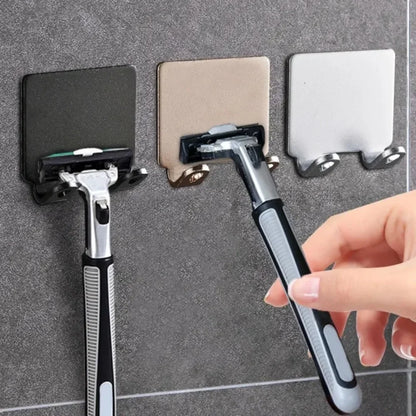 Bathroom Aluminum Razor Holder Storage Hook Shaver Shelf Accessories