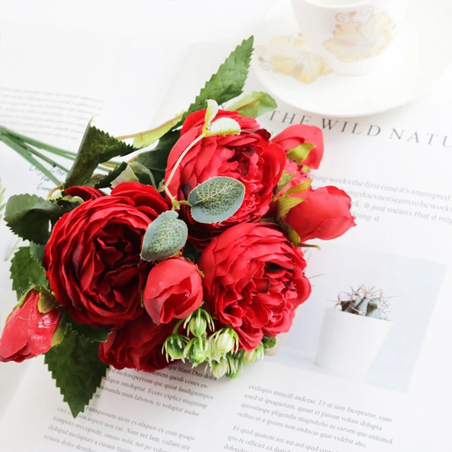 Artificial Peony Bouquet - Shop Dealza