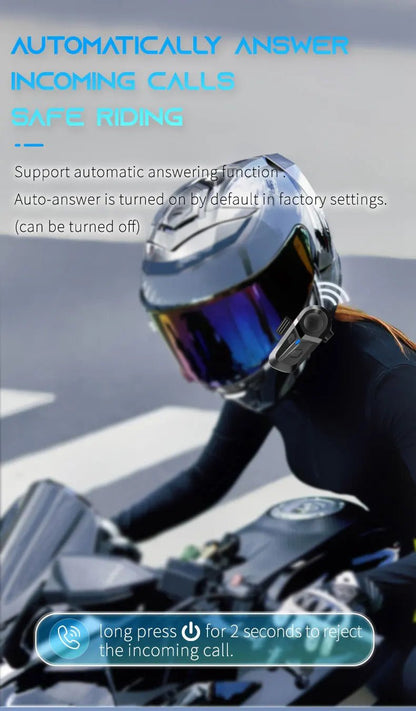 Bluetooth 5.3 Wireless Motorcycle Helmet Headset Call - Shop Dealza