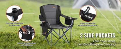 VEVOR Camping Chair 350lbs Ultralight Folding Seat