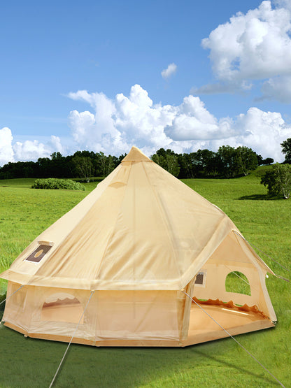 VEVOR 3-7m Waterproof Cotton Canvas Bell Tent Family Yurt