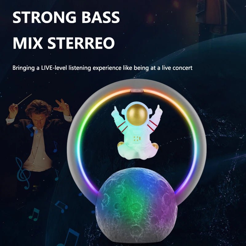 Floating Astronaut Bluetooth Speaker with RGB Lights - Cool Gift - Shop Dealza