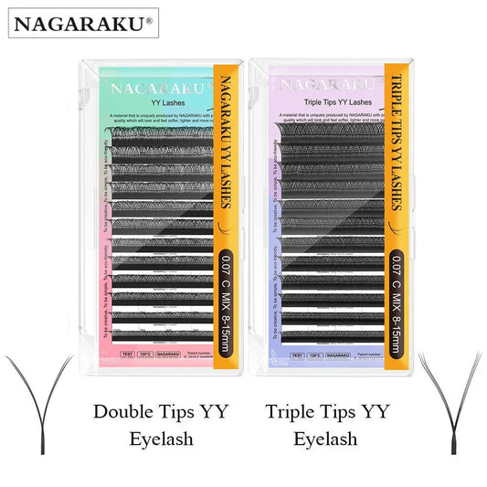 NAGARAKU YY Shape Double/Triple Tips Eyelash Extensions - Shop Dealza