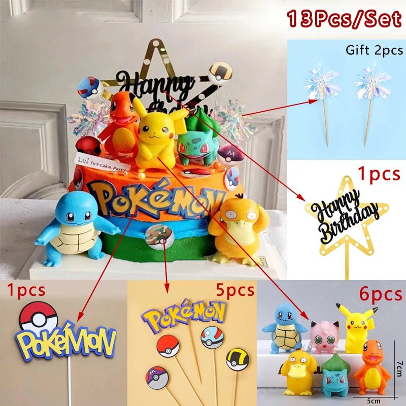 Pokemon Cake Topper Set (13 pcs) - Shop Dealza